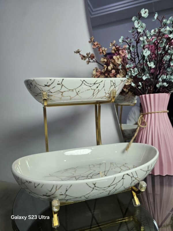Présentoire en céramique 2 étages – Image 2